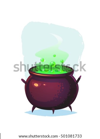 Stock photo: Comic Cartoon Cauldron