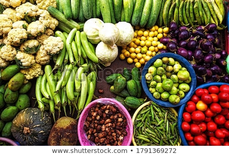 Foto d'archivio: The Variety Of Vegetables In The Vietnamese Market