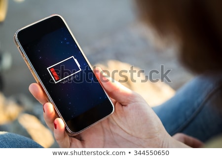 Сток-фото: Hand Charging Phone With Low Battery