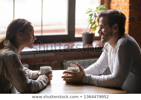 Stok fotoğraf: Man And Woman Dating At Restaurant