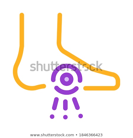 Сток-фото: Foot Heel Pain Orthopedic Element Vector Icon