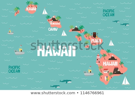 Stok fotoğraf: Map Of Hawaii