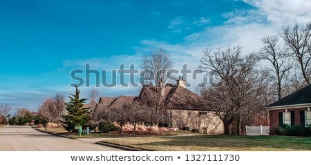 Foto stock: Typical Suburban Neighborhood In The Fall