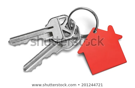 [[stock_photo]]: House Shaped Key Chain Isolated On White Background