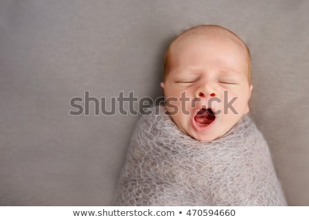 Stok fotoğraf: Newborn Baby Yawning