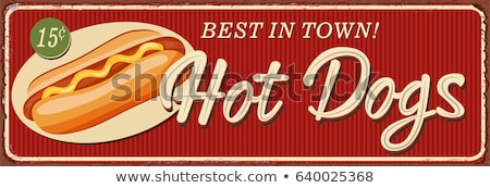 Stock photo: Vintage Hot Dog Poster Template For Bistro