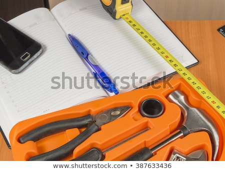 Stock foto: Assorted Do It Yourself Tools And Notebook