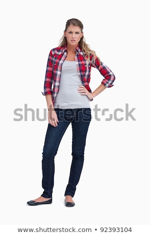 Stock photo: Portrait Of Upset Woman Against White Background