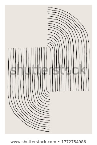 Foto stock: Abstract Concentric Shape From Color Lines