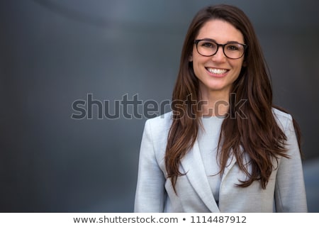 Stock foto: Opfschuss · der · lächelnden · Frau