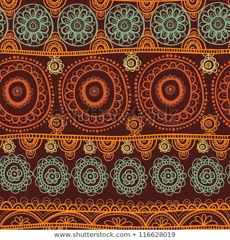 ストックフォト: Ethnic Seamless Pattern Indian Ornament Kaleidoscopic Flora Pattern Mandala Range