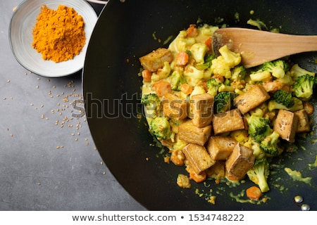Stok fotoğraf: Fried Tofu And Vegetable