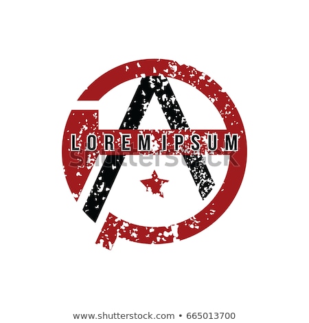 Foto stock: Anarchy Atheism Socialist Logo - Logotype