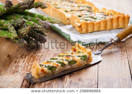 Сток-фото: Asparagus Quiche With Pecorino And Bacon