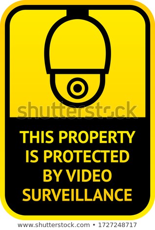 Zdjęcia stock: Notice Video Cctv Symbol Sticker For Print