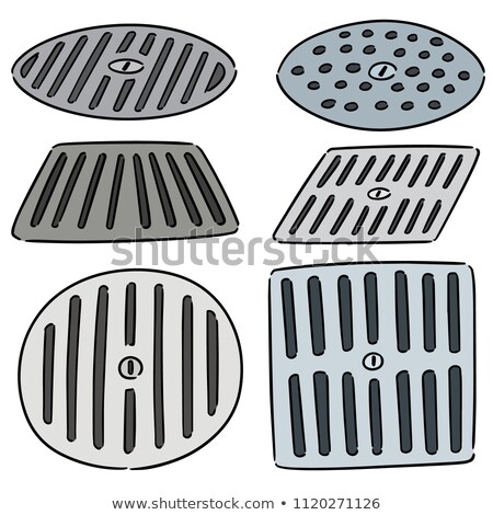 [[stock_photo]]: Vector Set Of Cover The Drain