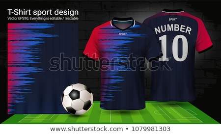 Foto stock: T Shirt Sport Design Template For Soccer Jersey Vector Illustration