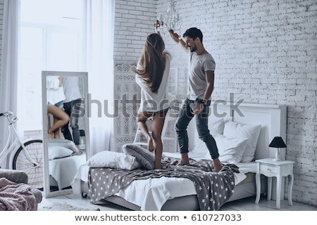 Foto stock: Passion Dance Of Young Couple Boyfriend Girlfriend