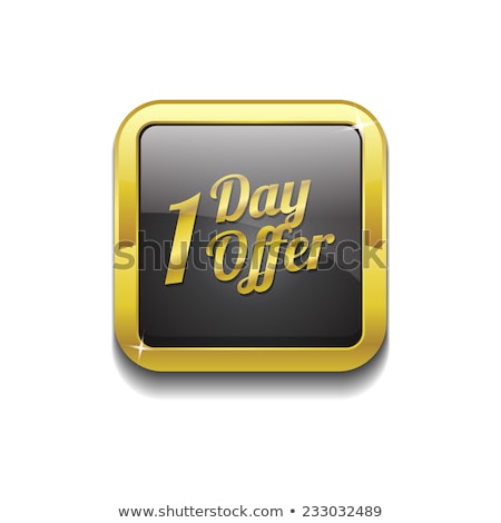 Foto stock: 1 Day Deal Golden Vector Icon Design