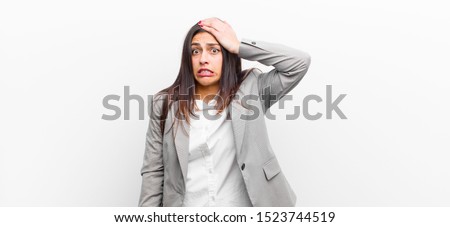 [[stock_photo]]: Businesswoman In Panic Isolated On White