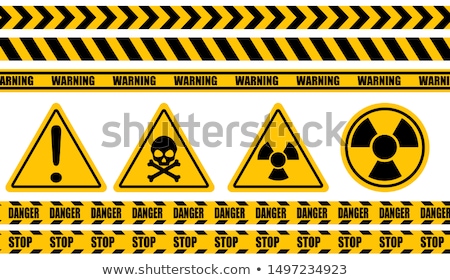 ストックフォト: Danger Sign Yellow Vector Icon Design