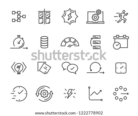 Foto stock: Simple Cloud Processing Vector Icon