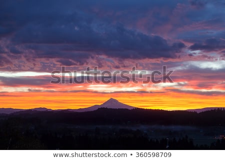 Foto stock: Happy Valley Oregon Mt Hood View Sunrise