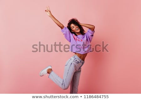 Stok fotoğraf: Dancing Woman In Ethnic Style