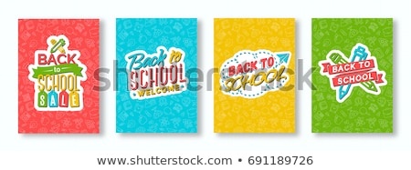 Stock photo: Children Back To School Cartoon Illustration Set