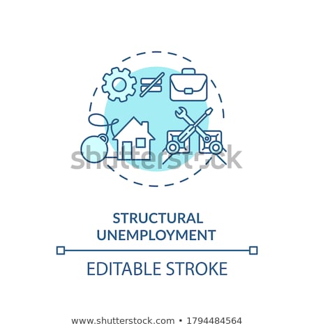 Foto stock: Structural Unemployment Concept Icon