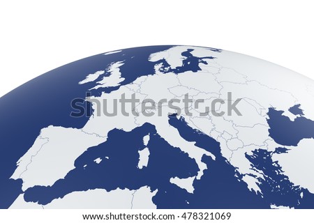 Stock photo: 3d Rendering Of A Map Of Europe