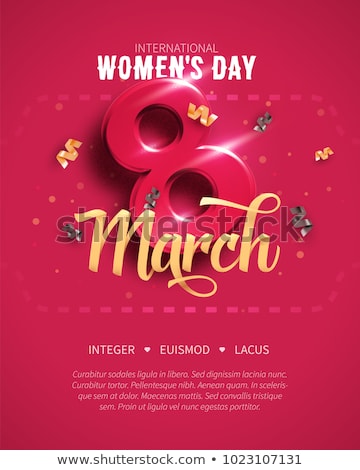 8 March International Womens Day 3d Postcard Сток-фото © deomis