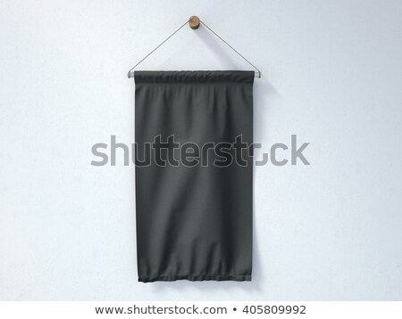 Foto stock: White Square Pennant Hanging