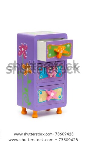Stok fotoğraf: Wooden Toy Table With Drawer For Kid