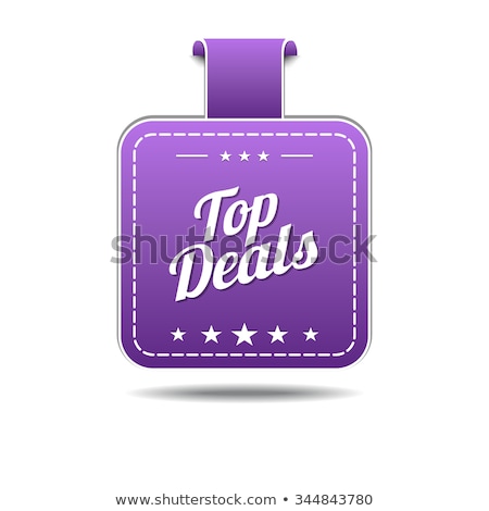 Foto stock: Top Deals Violet Vector Icon Design