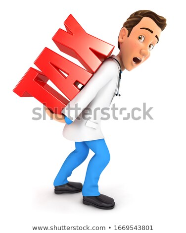 3d Doctor Heavy Tax Zdjęcia stock © 3dmask