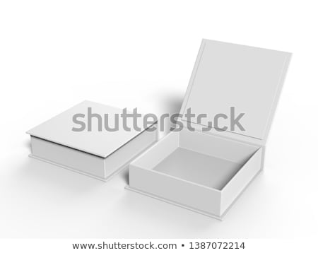 Stockfoto: Black Cover Box And Book 3d Rendering