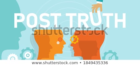Foto stock: Post Truth Abstract Concept Vector Illustration