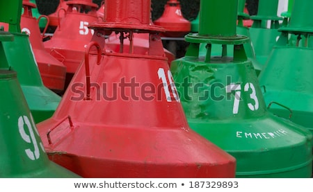 ストックフォト: Green And Red Beacon Bouy In Emmerich