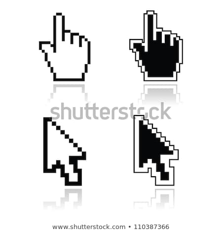 Pixel Cursor Icons In Black And White [[stock_photo]] © RedKoala