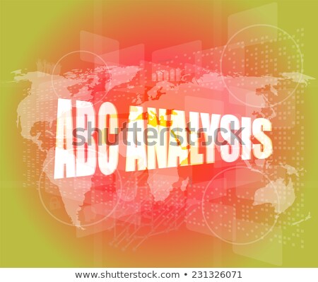 Words Abc Analysis On Digital Screen Business Concept Stockfoto © fotoscool