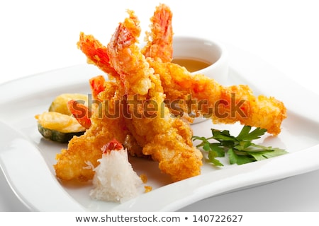 Stok fotoğraf: Shrimp Tempura On The Plate