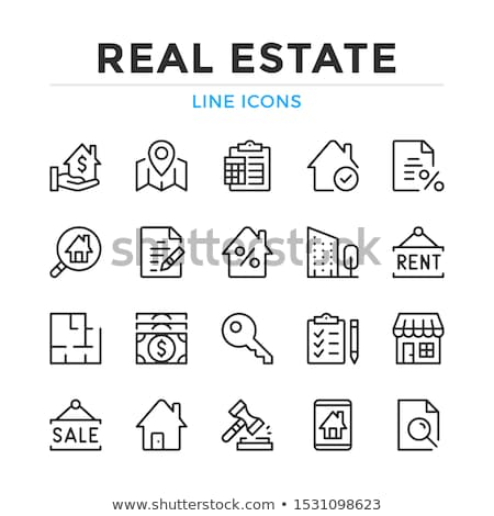 Stok fotoğraf: Realtor Services For Money Icon Vector Outline Illustration