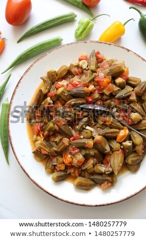 Stock photo: Rustic Greek Mediterranean Stewed Okra
