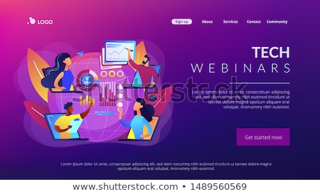 Foto stock: Business Coaching Concept Landing Page