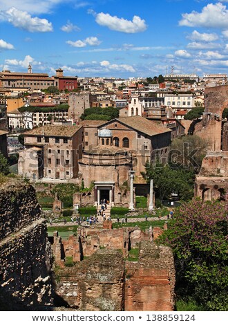 Imagine de stoc: Temple Of Romulus In The Roman Forum Rome Italy