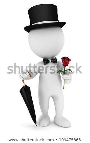 Hombre 3D con flores Foto stock © 3dmask