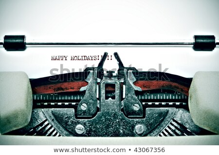 Happy Holidays On Typewriter Foto stock © nito