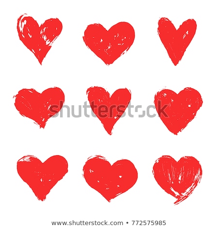 Foto stock: Red Heart Shape And Love Letters