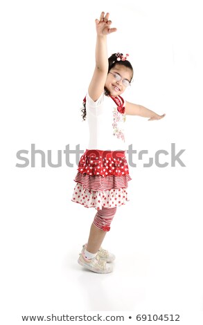 Stockfoto: Mixed Race Adorable Cute Little School Girl Portrait Arabic - African - American